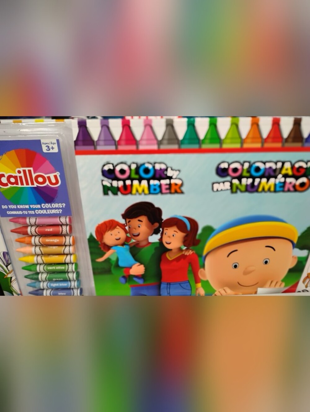 Kids' Caillou Color by Number Activity Set - Multicolor